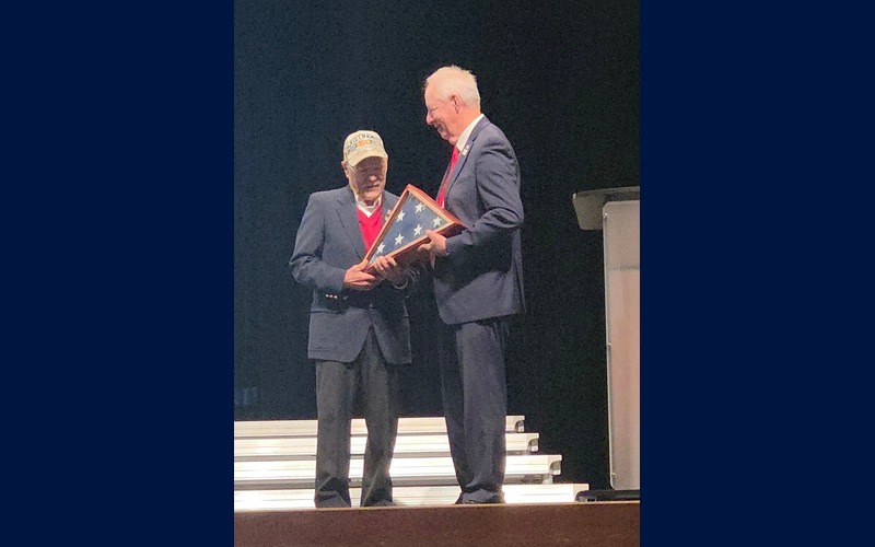 Army veteran Garis Pugh honored at Indian Lake High School