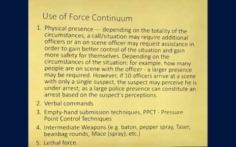 Citizens Police Academy learn use of force in week 8 class – Peak of Ohio