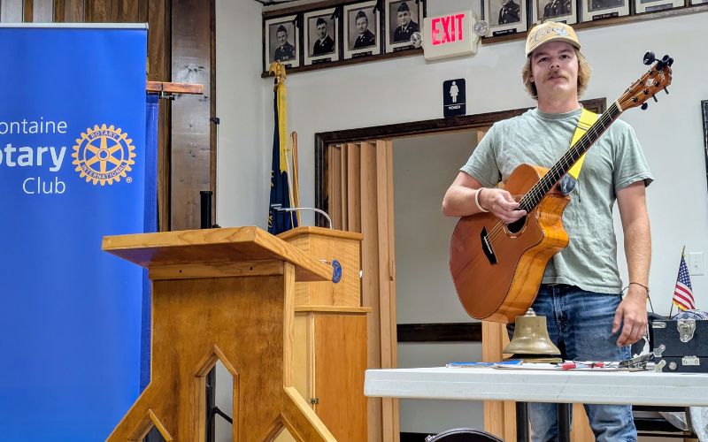Local musician shares story at Rotary Club