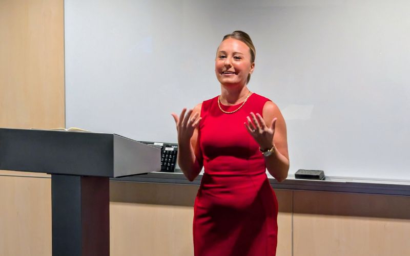 Sen. Manchester speaks at Business Impact Meeting