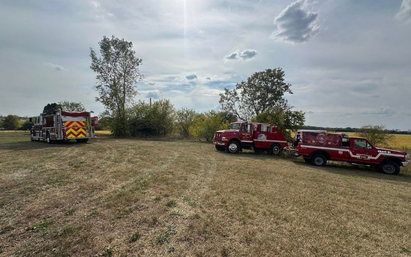 Brush fire contained; Departments issue warning