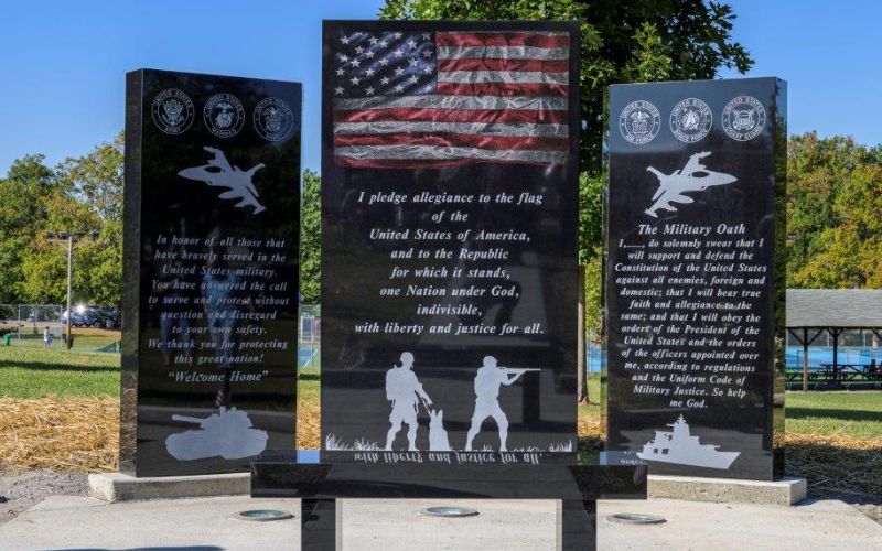 Audio and video included: Bellefontaine unveils new Veterans Monument
