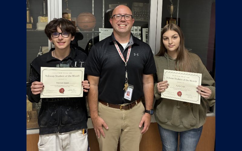 Toki, Spain named Chieftain Pride Lab Students of the Month