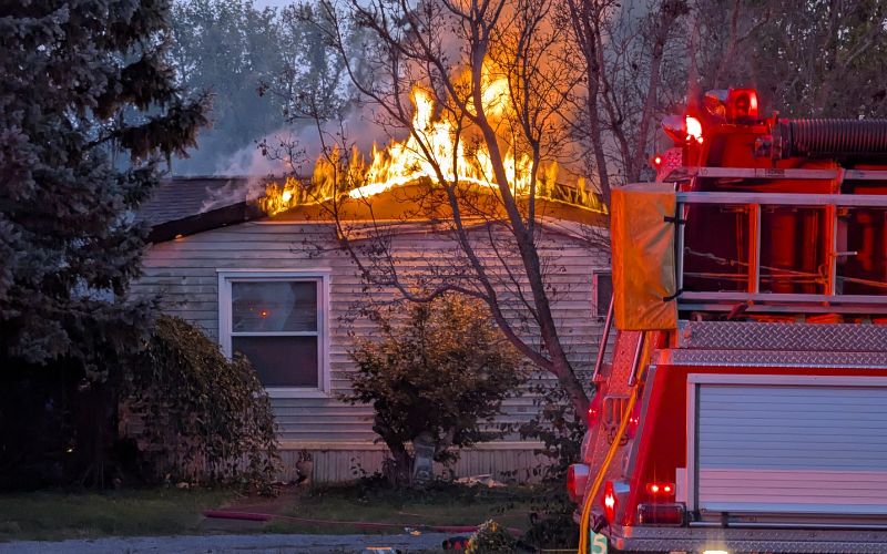 Fire destroys home on Logan Road Tuesday evening