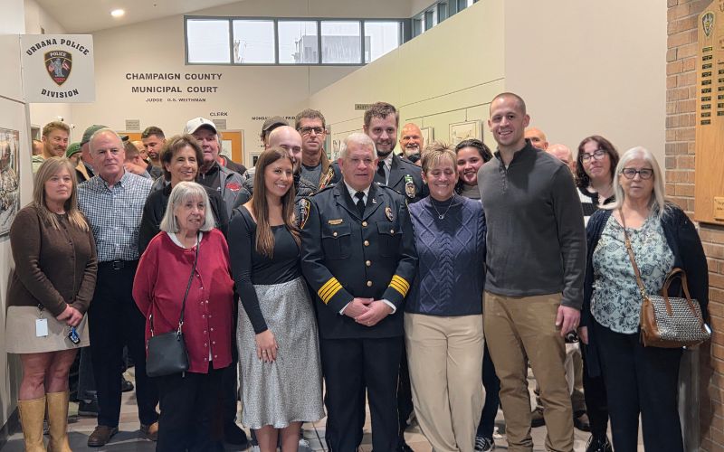 Urbana Police Chief Matthew Lingrell retires, honored during department celebration
