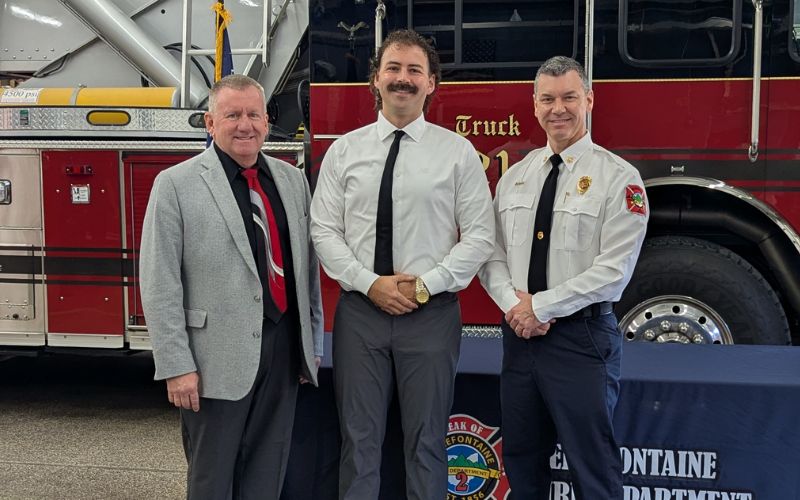 Wisner sworn in as Bellefontaine Firefighter; Family legacy continues