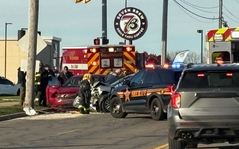 UPDATE: Two-vehicle crash slows Bellefontaine intersection