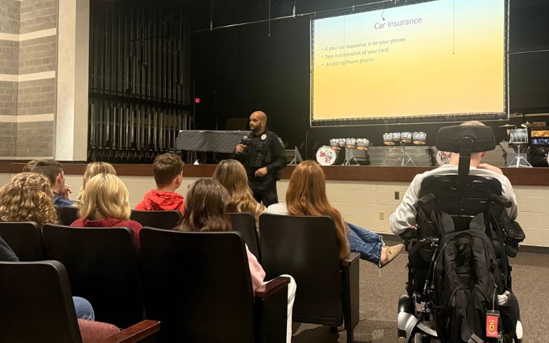 Indian Lake SRO educates students on handling vehicle accidents