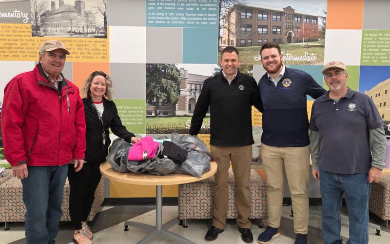Urbana Lions Club provides clothing donation to Urbana Elementary