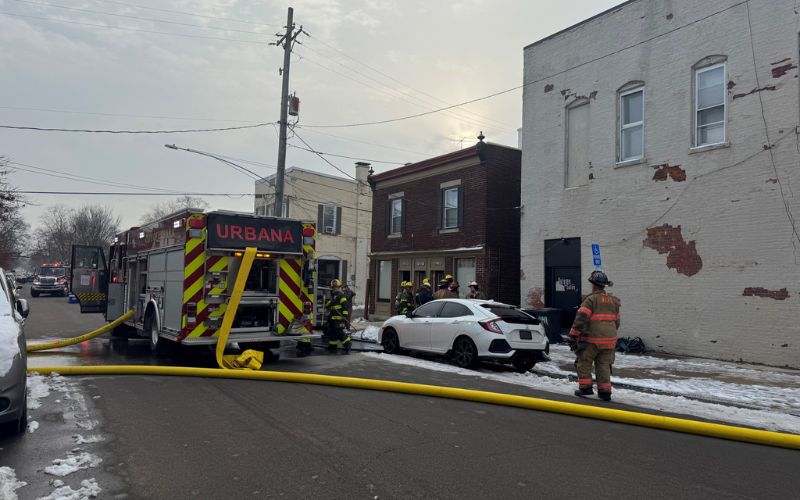 Residential fire contained on East Church Street in Urbana