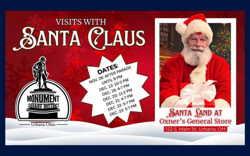 Meet Santa at Oxner’s General Store in Urbana