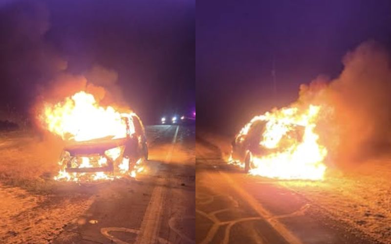 Firefighters respond to early-morning car fire on State Route 235